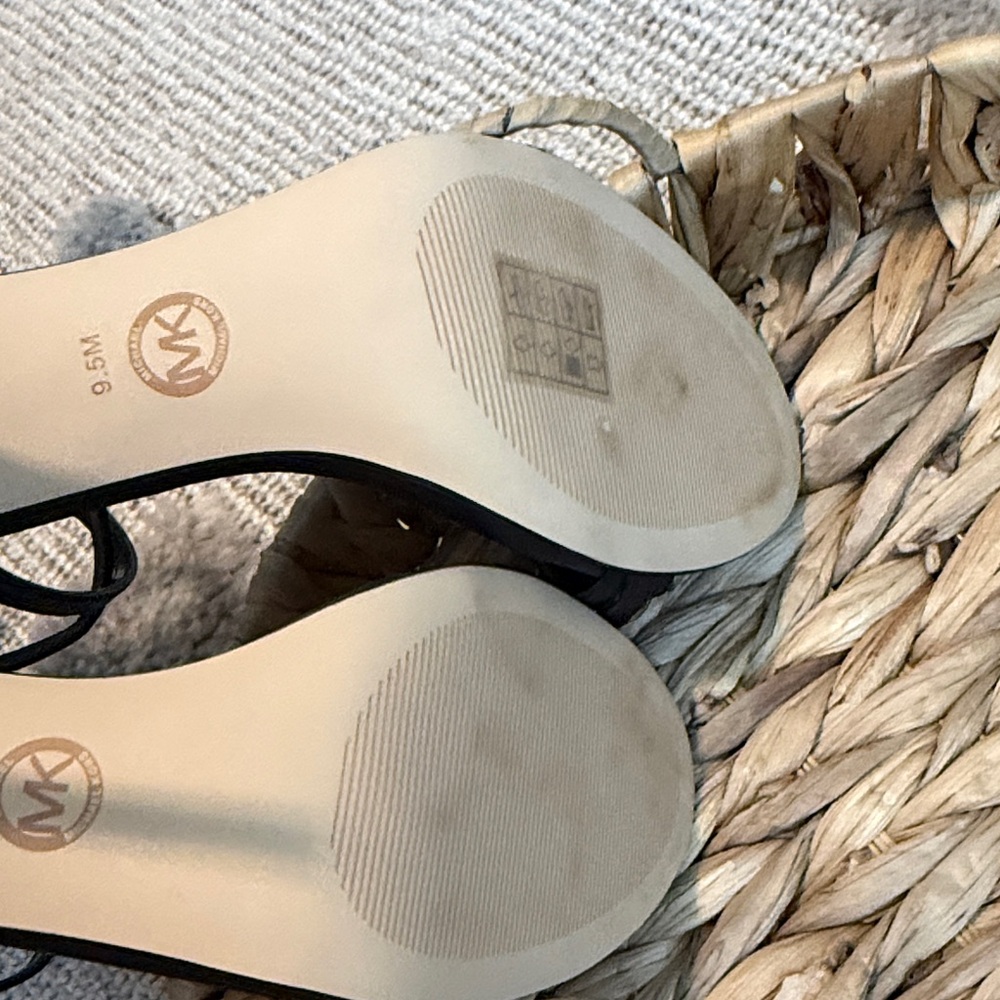 Michael Kors Black Heels with Silver Chain Detail - Picture 6 of 7
